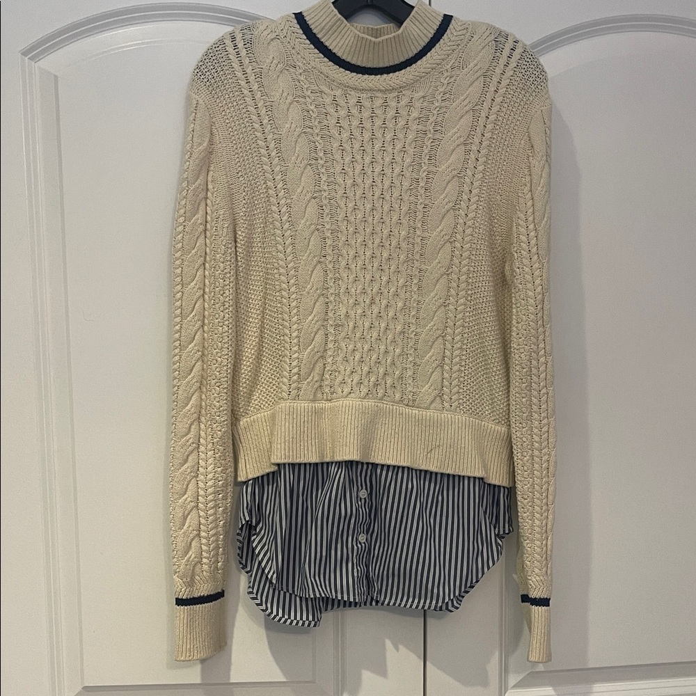 Veronica Beard Fritz Mixed Media Sweater